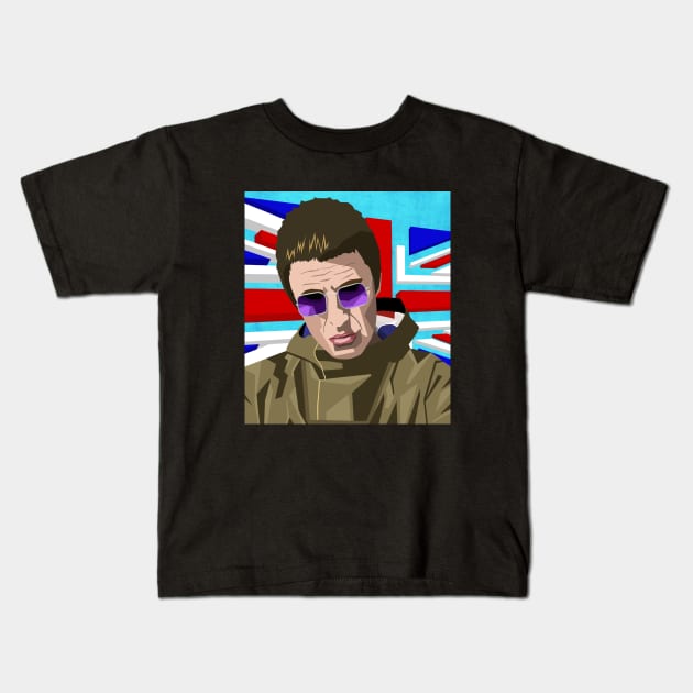 Liam Gallagher PoP Kids T-Shirt by SiSuSiSu